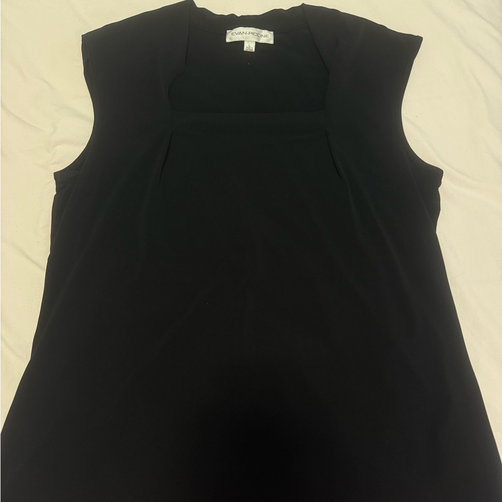 Evan Picone Women's Black Sleeveless Blouse
